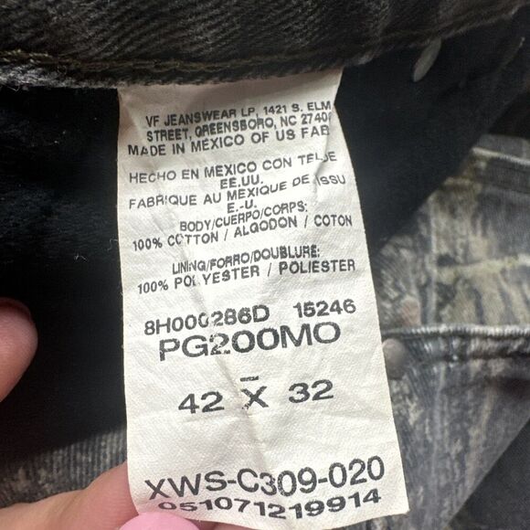 Wrangler Pro Gear Camo Pants Fleece Lined Mens 42x32 Hunting Mossy Oak Break Up - Picture 5 of 12